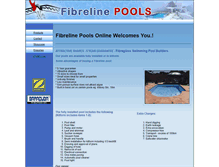 Tablet Screenshot of fibrelinepools.co.za